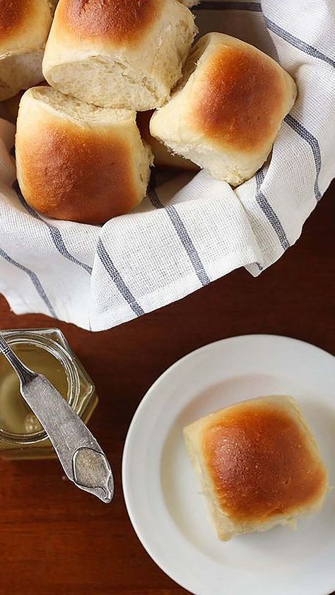 Rich and delicious rolls to accompany your next meal whether breakfast, lunch, or dinner. Get recipe at redstaryeast.com. #bread #baking #yeastbread #Thanksgiving White Rolls, Red Star Yeast, Homemade Dinner Rolls, Biscuit Rolls, Dinner Rolls Recipe, Bread Roll, Homemade Dinner, Bread Machine, White Bread