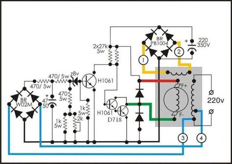 Circuit diagram AVR Electric Motor Diagram, Electrical Circuit Diagram Projects, Generator Transfer Switch, Diy Generator, Schematic Drawing, Generators For Sale, Circuit Board Design, Electrical Circuit Diagram, Ozone Generator