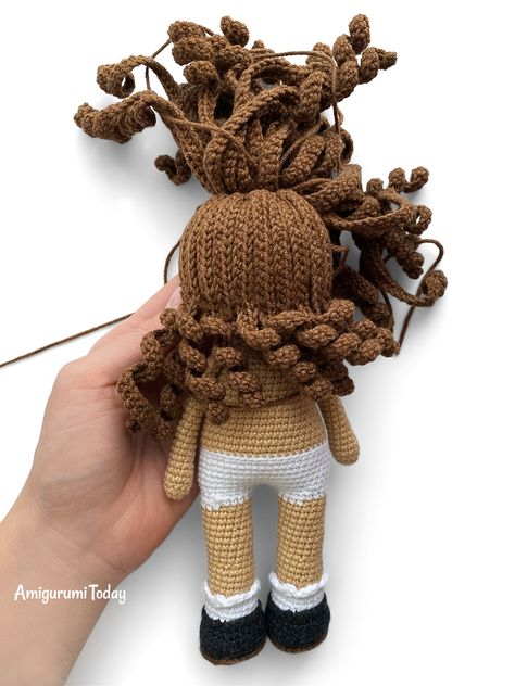 Crochet Dolls Hair Free Patterns, Amigurumi Doll Hair Pattern, Amigurumi Hair Doll, Doll Hair Crochet, Dolls Hair How To Make, Crochet Amigurumi Doll Hair Free Pattern, Amigurumi Doll Hair Tutorial, Crochet Doll Hair Pattern, Crochet Hair Amigurumi