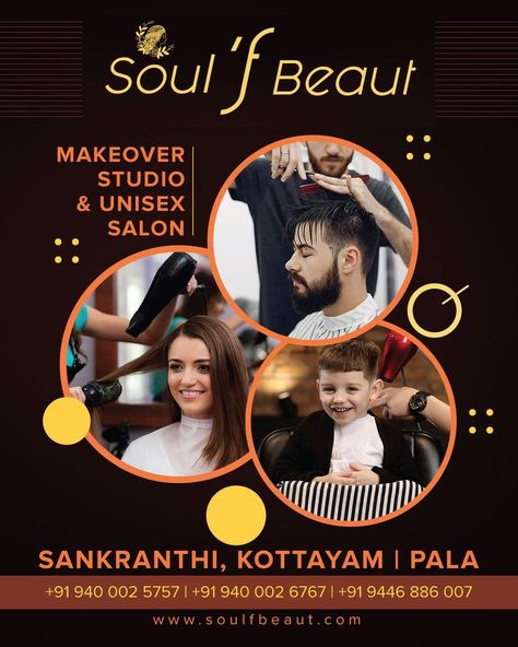 Hair Poster Design, Beauty Salon Marketing, Hair Salon Marketing, Makeover Studio, Beauty Salon Posters, Barber Man, Business Card Design Minimalist, Salon Hair Color, Beard Art