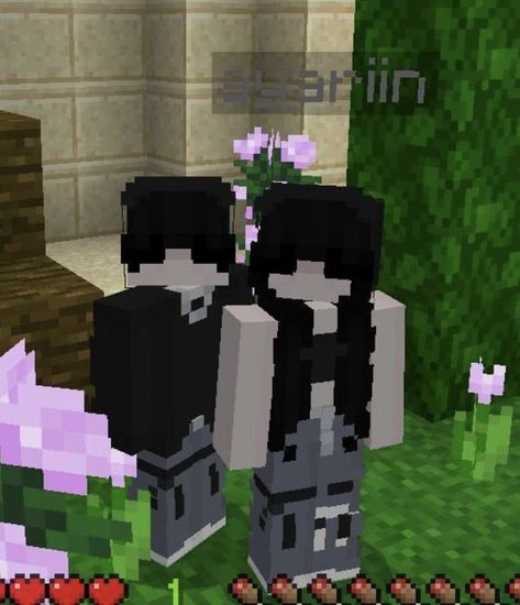 Minecraft Couple Ideas, Minecraft Couple, Mc Skins, Cute Funny Pics, Anime Printables, Pastel Pink Aesthetic, Minecraft Creations, Roblox Pictures, Anime Child