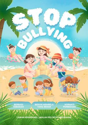 Stop Bully Poster, Anti Bully Poster, Elements Canva, Keyword Elements Canva, Art Poster Design, Poster Ideas, Canvas Designs, Professional Templates, Custom Posters