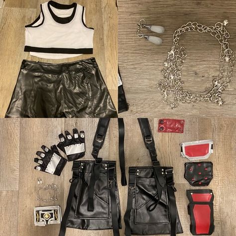 Tifa Lockhart - Final Fantasy Cosplay Tifa Lockhart Advent Children, Skirt Suspenders, Tifa Cosplay, Advent Children, White Crop Tank, Tifa Lockhart, Cosplay Characters, White Crop, Suspenders