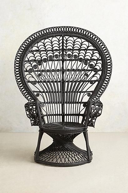 Seating Peacock Chairs, Black Wicker, Peacock Chair, Deco Boheme, Beautiful House, Rattan Furniture, Wicker Furniture, Take A Seat, Wooden Chair