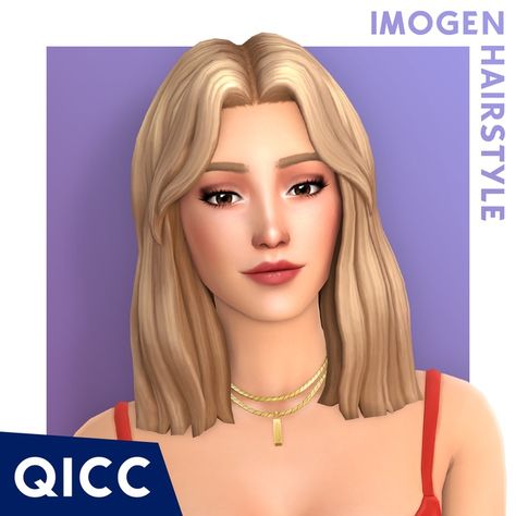 Shoulder Length Choppy Hair, Hairstyle With Curtain Bangs, Sims 4 Black Hair, Wavy Hairstyle, Sims4 Clothes, Sims Hair, Mid Length Hair, Sims 4 Cc Finds, Sims Mods