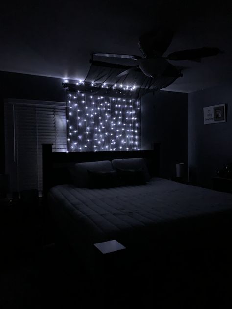 Cool white LED curtain lights at night Lights At Night, Led Curtain Lights, Led Curtain, Curtain Lights, Sheer Curtain, Night Lights, Bedroom Ideas, At Night, Night Light