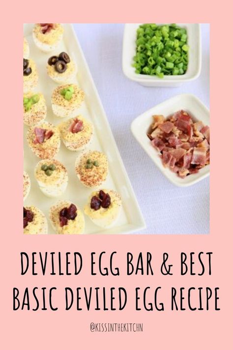 Need a fun side dish for all your upcoming spring event! Try a deviled egg bar! The best classic recipe with all the fun sides that gives everyone something they love. Happy Spring! Basic Deviled Eggs Recipe, Cranberry Mustard, Deviled Egg Recipe, Cranberry Relish, Egg Recipe, Deviled Eggs Recipe, Deviled Egg, Sweet Pickles, Pickle Relish