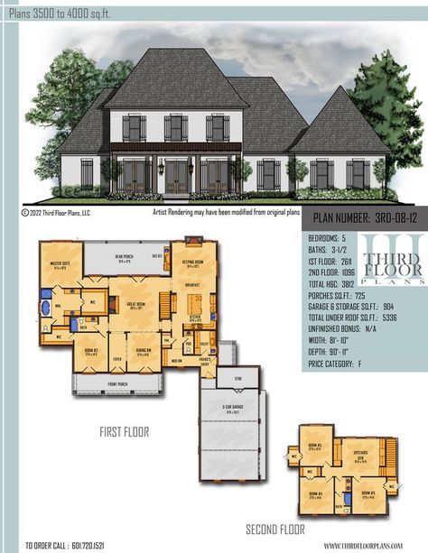 $1300.00 House Plan 9 sets Friends Entry, Kitchen With Walk In Pantry, House Plans 2 Story, Keeping Room, Car Side, Tub Shower, Breakfast Area, Home Plan, Large Storage