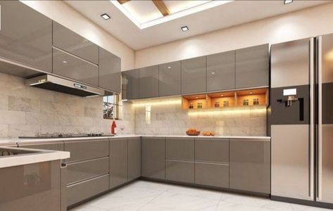 Modular Kitchen Colour Combination, Latest Modular Kitchen Design, Kitchen Colour Combination, Kitchen Design Small Space, Modular Kitchen Cabinets, Desain Pantry, Coastal Dining, Kitchen Modular, Modular Kitchen Designs