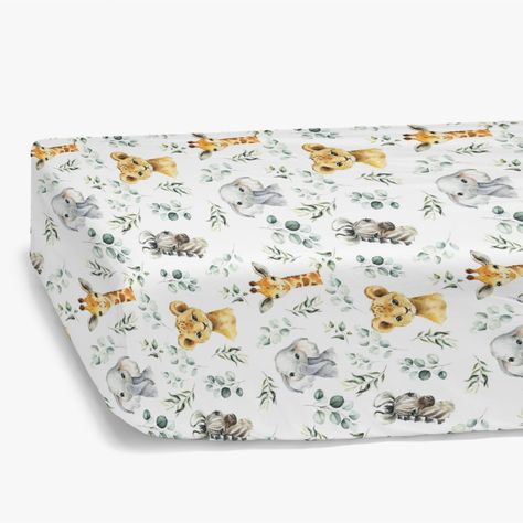 Jungle Elephant, Nursery Bed, Lambs & Ivy, Baby Crib Sheets, Eucalyptus Leaf, Toddler Mattress, Baby Fits, Mattress Cover, Fitted Crib Sheet