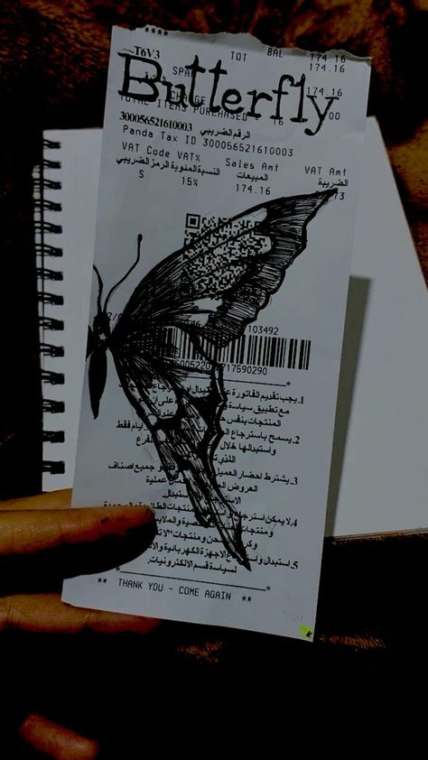 #CoolTattoos #TattooArt #InkMaster #TattooDesigns #InkedUp #TattooLovers #InkInspiration #TattooIdeas #CreativeInk #TattooStyle Drawing On A Receipt, Doodle On Book Pages, Receipt Art Aesthetic, Drawings On Notebooks, Drawings On Receipt, Art On Receipt, Receipt Art Ideas, Rose And Sunflower Drawing, Sketches In Notebook