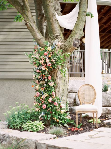 Flourish Calligraphy | Niagara-On-The-Lake Outdoor Tented Wedding | Magnolia Rouge | Katie Nicolle Photography | Peach, Coral, Berry, Mauve, Koko LoKo Rose, Smilax, Minimalistic Design, Typography, Handmade Paper, Calligraphy, Wedding Invitation, Fine Art Wedding, Colourful Wedding, Zinnea, Ranunculus, Ceremony Flowers, Floral Tree Trunk Wedding Tree Flowers, Wedding Ceremony Floral Arch, Blush Wedding Reception, Coral Berry, Wedding Magnolia, Blush Weddings, Blush Wedding Colors, Flourish Calligraphy, Blush Bouquet Wedding