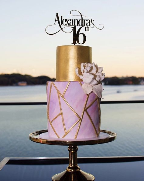 Sweet Sixteen Cakes, Sweet 16 Cake, Geometric Cake, Dragon Cakes, Sweet 16 Birthday Cake, 16 Cake, Elegant Birthday Cakes, Sweet 16 Cakes, 16 Birthday Cake