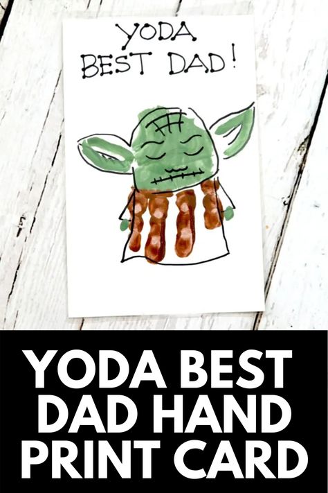 Yoda Best Dad, Kids Fathers Day Crafts, Diy Father's Day Crafts, Fathers Day Art, Homemade Fathers Day Gifts, Grandpa Birthday Gifts, Diy Gifts For Dad, Diy Father's Day Gifts, Diy Gifts For Kids