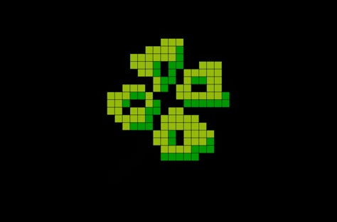 Four Leaf Clover Pixel Art from BrikBook.com #FourLeafClover #clover #goodluck… Four Leaf Clover Pixel Art, Clover Perler Beads, Clover Pixel Art, Pixel Leaf, Leaf Pixel Art, Paper Pixel Art, Clover Cross Stitch, Pixel Art Mini, Clover Stitch