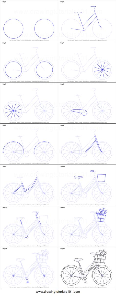 Bicycle is a two wheeler vehicle which rider runs via his feet. How To Draw A Bike Step By Step, How To Draw A Bicycle Step By Step, How To Draw A Bicycle, Cycle Drawing Sketch, Bicycle Drawing Sketches, How To Draw A Bike, Draw Bicycle, Bicycle Reference, Bicycle Art Painting