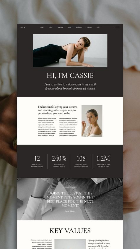 #Wordpress_Blog_Design #Template_For_Social_Media #Premium_Website #Website_Setup Wordpress Blog Design, Template For Social Media, Premium Website, Website Setup, Showit Website Template, Webdesign Inspiration, Shopify Website Design, Responsive Website Template, Modern Website