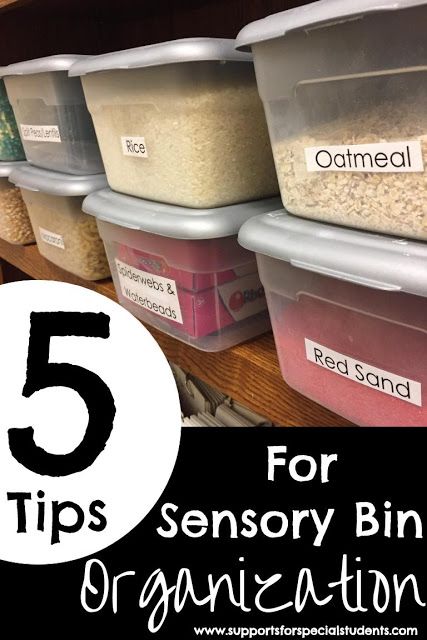 Special Education Sensory Room, Sensory Table Organization, Bin Organization, Preschool Organization, Early Childhood Special Education, Sped Classroom, Sensory Ideas, Early Childhood Learning, Toddler Classroom