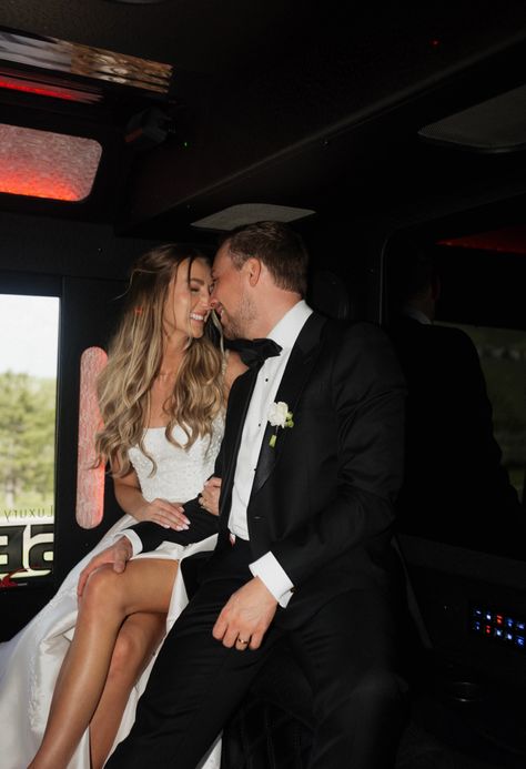 Wedding Party Bus Photos, Party Bus Wedding Photos, Wedding Party Bus, Groom Party, Little White Chapel, White Chapel, Party Bus, 2024 Wedding, Wedding Party Photos