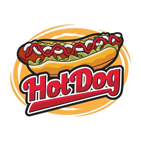 Sandwich Logo Design, Sandwich Logo, Hotdog Sandwich, Fresh Logo Design, Mobile Food Cart, Hot Dog Bar, Fresh Logo, Logo Mascot, Dog Logo