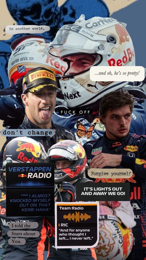 #danielriccardo #maxverstappen #maxiel #f1 F1 Wallpapers, Daniel Ricciardo, F1 Racing, Another World, F 1, Formula One, Your Aesthetic, Connect With People, Never Give Up