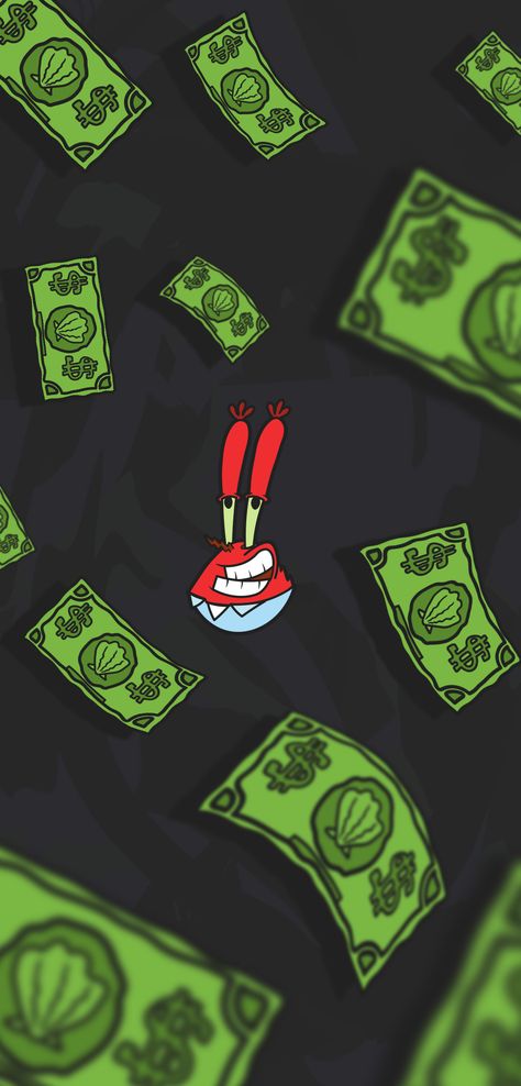 Spongebob Iphone Wallpaper, Wallpaper Spongebob, Simpson Wallpaper Iphone, Money Wallpaper Iphone, Mr Krabs, Simpsons Art, Spongebob Wallpaper, Funny Iphone Wallpaper, Tapeta Galaxie