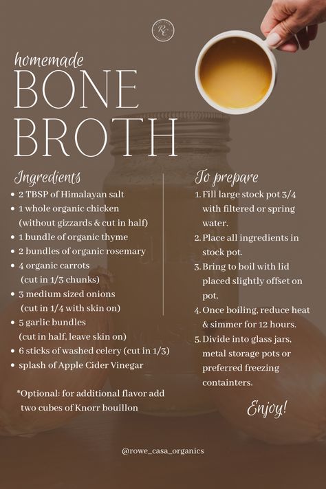 Immunity Building Foods, Gut Healing Soup, Rowe Casa, Postpartum Recipes, Chicken Bone Broth Recipe, Healing The Gut, Bone Broth Benefits, Bone Broth Diet, Bone Broth Soup