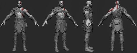 ArtStation - Kratos Kratos Reference, God Of Wars, Character Turnaround, Animation Character, Character Model Sheet, Character References, Character Reference, Character Sheet, Cartoon Character Design