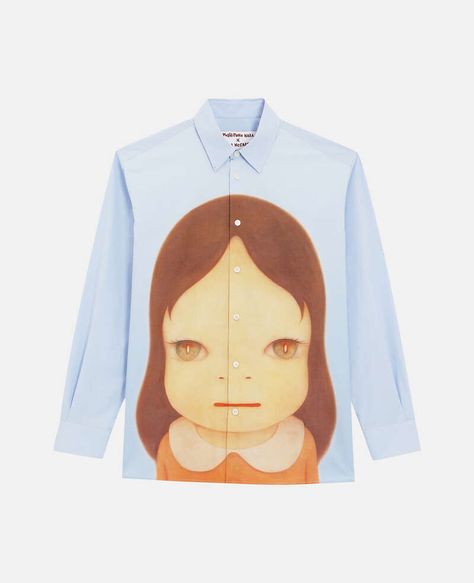 Twins I Print Oxford Shirt-Multicoloured-large Tailoring Details, Yoshitomo Nara, Top Design Fashion, Cotton Poplin Shirt, Bags Logo, Street Culture, Back Women, Japanese Artists, Capsule Collection