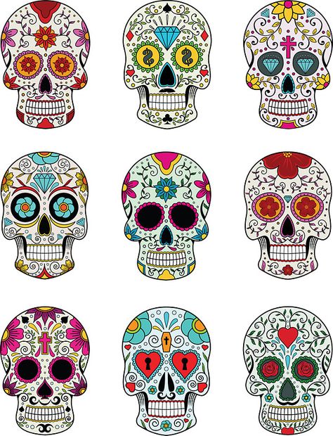 Sugar Skull Diy, Sugar Skull Crafts, Sugar Skull Drawing, Sugar Skull Artwork, Skull Crafts, Mexican Sugar Skull, Sugar Skull Design, Sugar Skull Tattoos, 디즈니 캐릭터