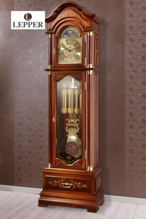 Modern Grandfather Clock, Tree Clock, Antique Grandfather Clock, Antique Logo, Clock Sound, Entertainment Center Furniture, Grandfather Clocks, Clock Handmade, Clock Tattoo Design