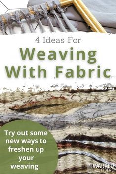 Fabric Loom Weaving, Fabric Strip Weaving, Weaving Textiles Fabrics, Fabric Weaving Projects, Beginning Weaving, Fabric Weaving Patterns, Weaving With Fabric Strips, Weaving Tutorial Beginner, Fabric Strips Projects