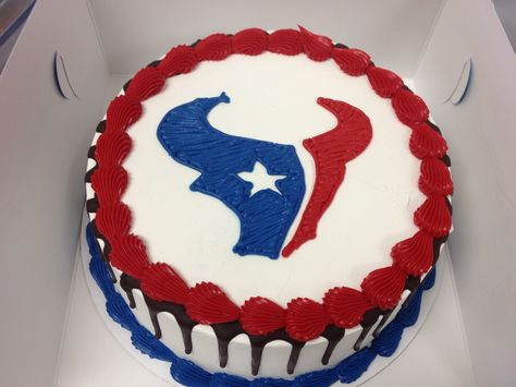 Texans cake Houston Texans Cake, Astros Cake, Football Team Snacks, Texans Cake, Texas Cake, Team Snacks, Batman Cake, Pop Cupcakes, Sport Cakes