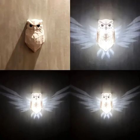 Eagle Wall Lamp Animal Projection Owl Lamp Night Glow - Temu Projector Wall, Owl Lamp, Lamp 3d, Modern Wall Lamp, Projector Lamp, Luminaire Design, Unique Home Decor, 3d Print, Projector