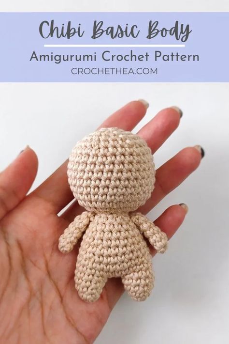 Body Crochet Pattern, Crochet Doll Tutorial, Doll Patterns Free, Crochet Mignon, Crochet Dolls Free Patterns, Crochet Keychain Pattern, Pola Amigurumi, Crochet Design Pattern, Kawaii Crochet