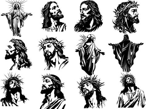 Flash Tatoos, Jesus Clipart, Mary Tattoo, Tattoo Practice, Small Tats, Graphic Design Images, Jesus Tattoo, Tshirt Design Inspiration, Tattoo Flash Art