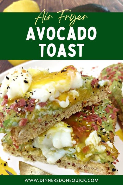 Elevate your brunch game with my mouthwatering air fryer avocado toast recipe! Experience the perfect blend of creamy avocado and satisfying crunch in every bite. #DinnersDoneQuick #avocadotoast #avocadotoastrecipe #howtomakeavocadotoast #avocadotoastwithegg #bestavocadotoastrecipe #avocadotoastideas #avocadoeggtoast #bestavocadotoast #avocadotoasteasy #avocadoandeggtoast #avocadotoastbreakfast #brunchideas #breakfastfood Air Fryer Avocado Toast, Raspberry Streusel Muffins, Air Fryer Avocado, Best Avocado Toast Recipe, Crispy Breakfast Potatoes, Fluffy French Toast, Avocado Toast Breakfast, Christmas Brunch Recipes, Family Breakfast Recipes