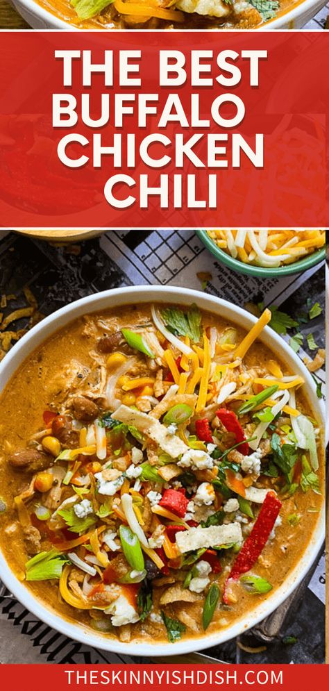 Buffalo Chicken Chilli, Crockpot Buffalo Chicken Chili, Buffalo Chicken Chili Recipe, Buffalo Chili, Buffalo Chicken Chili, Crockpot Buffalo Chicken, Buffalo Chicken Soup, Season Recipes, Chicken Chili Crockpot