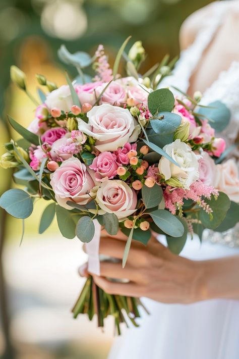 Discover 80+ pink wedding bouquets that are absolutely stunning. Click to see them all and get inspired! #PinkWeddingFlowers #WeddingInspo #BridalBouquets Hot Pink And White Wedding Flowers, Wedding Bouquets Bride Pink, Pink And Green Wedding Flowers, Green And Pink Wedding Flowers, Pink Wedding Flowers Bouquet, Light Pink Wedding Bouquet, Light Pink Wedding Flowers, Pink Bridal Flowers, Bridal Bouquet Pink And White