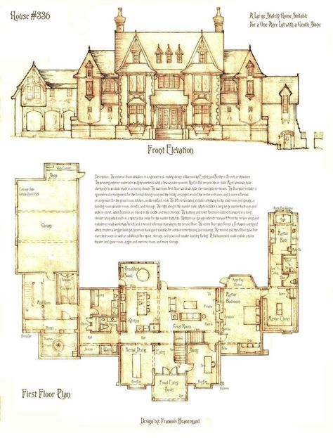 House 336 by Built4ever Vintage Mansion Layout, Victorian Mansion Floor Plans, Palace Floor Plan, Medieval Mansion, Victorian House Plans, Mansion Floor Plan, Vintage House Plans, Rpg Maps, Sims Building