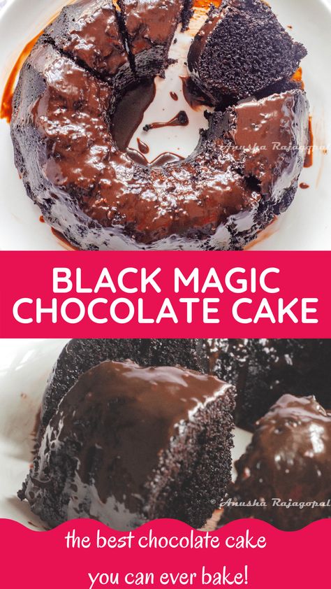 Black Magic Chocolate Cake, Magic Cake Recipe, Easiest Chocolate Cake, Magic Chocolate Cake, Best Chocolate Cake Ever, Magic Cake Recipes, Black Magic Cake, Magic Chocolate, Ultimate Chocolate Cake