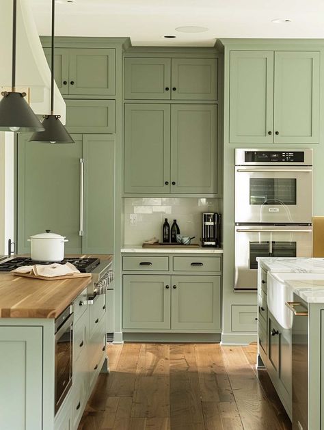 Benjamin Moore Saybrook Sage Kitchen Benjamin Moore Thornton Sage, Benjamin Moore Saybrook Sage Kitchen, Saybrook Sage Kitchen, Best Sage Green Paint Colors, Best Sage Green Paint, Saybrook Sage, Sage Green Paint Colors, Sherwin Williams Green, Sage Green Paint Color