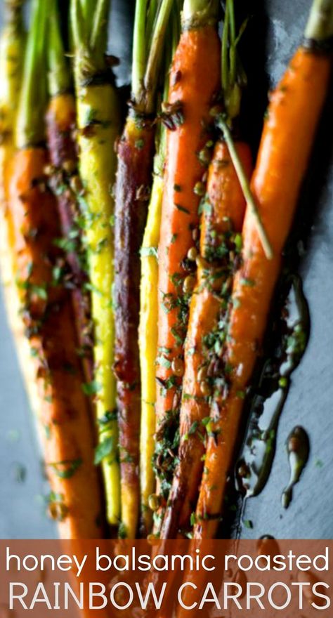 Transform your dinner table with this vibrant and delicious oven-baked carrots recipe. Perfectly roasted to bring out their natural sweetness, these colorful carrots are not only a feast for the eyes but also a treat for your taste buds. Ideal for family dinners or festive gatherings, this simple yet elegant dish will add a pop of color and flavor to any meal. Enjoy the delightful combination of tender texture and rich taste, making it a favorite for both kids and adults alike. Tri Colored Carrots Recipe, Rainbow Carrot Recipes, Balsamic Carrots, Carrot Recipes Side Dishes, Old Dishes, Carrots Side Dish, Roasted Rainbow Carrots, Baked Carrots, Honey Balsamic