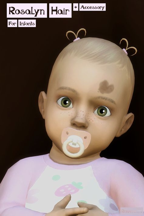 Rosalyn Hair | Patreon Sims 4 Infant, Infant Hair, New Mods, Sims Hair, Baby Hair Accessories, Sims 4 Mods Clothes, Sims 4 Cas, Sims Mods, Toddler Hair