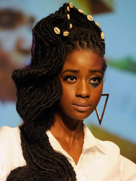 Professional Hairstyles for Women With Locs | CurlyNuGrowth Braiding Hairstyle, Embrace Natural Hair, Dreads Care, Pompadour Style, Wavy Hair Extensions, Hair Care Brands, Sisterlocks, Fashion Runway, Favorite Hairstyles