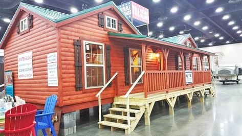 Handcrafted Amish Log Cabins Built And Delivered – Country Music Family Amish Built Cabins, Amish Cabins, Modular Cabins, Cabins For Sale, Prefab Cabins, Lots Of Windows, Tiny Cabins, Building Code, Log Cabins