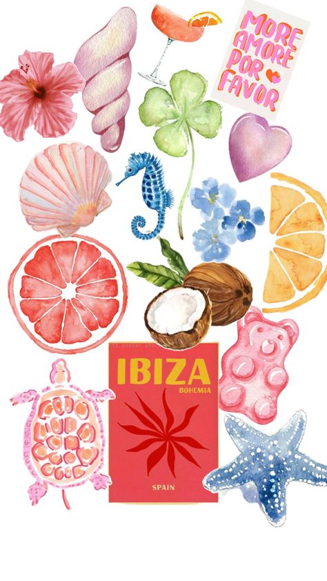 Ibiza💕 Ibiza Aesthetic Wallpaper, Ibiza Birthday Party, Ibiza Summer Aesthetic, Ibiza Illustration, Ibiza Aesthetic Party, Ibiza Map, Ibiza Aesthetic, Travel Ibiza, Ibiza Vibes