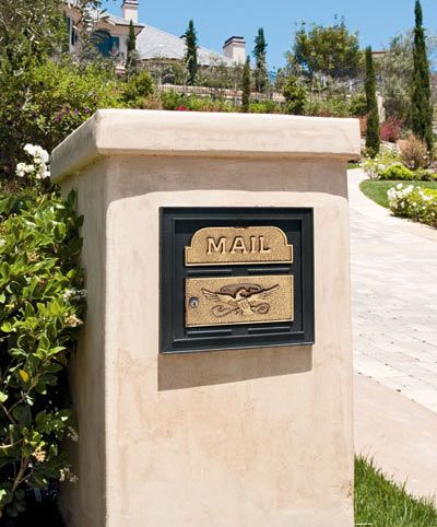 Residential Mailboxes - Locking Wall Mount Gaines Classic Faceplate Stone Mailbox, Commercial Mailboxes, Residential Mailboxes, Classic Column, Mail Storage, Storybook House, Mailbox Design, Side Gates, Outdoor Remodel