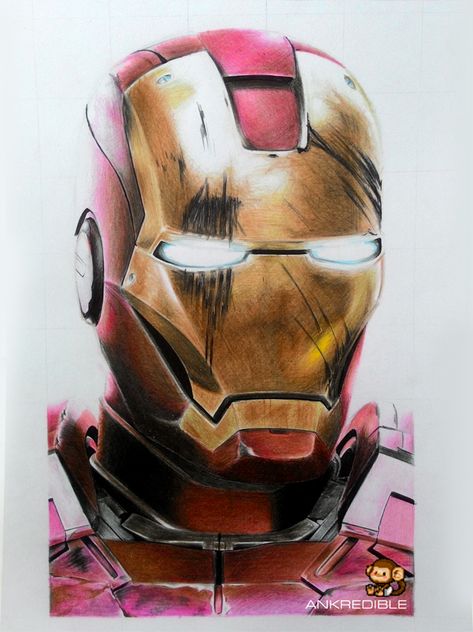 Finally completed this My golden color pencil is an idiot I'm somehow satisfied with this Stay tuned Stay Awesome Pencil Drawings Ideas, Color Pencil Drawings, Iron Man Drawing, Easy Pencil Drawings, Iron Man Wallpaper, Iron Man Art, Pencil Drawing Tutorials, Drawing Eyes, Marvel Drawings