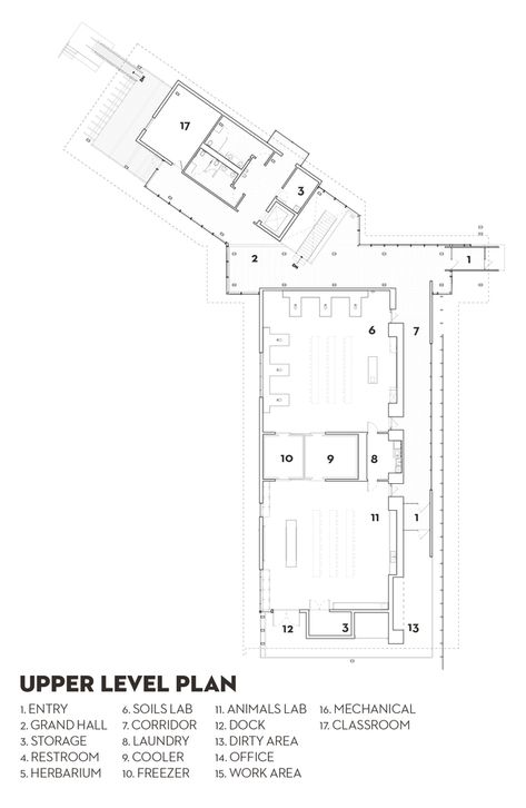 Gallery of Rangeland Laboratory Facility / BVH Architecture - 28 Research Facility Architecture, Laboratory Architecture, Architecture Floor Plan, Labs Plan, Sustainable Architecture Design, Laboratory Design, Art Plan, Student Housing, Architecture Model Making